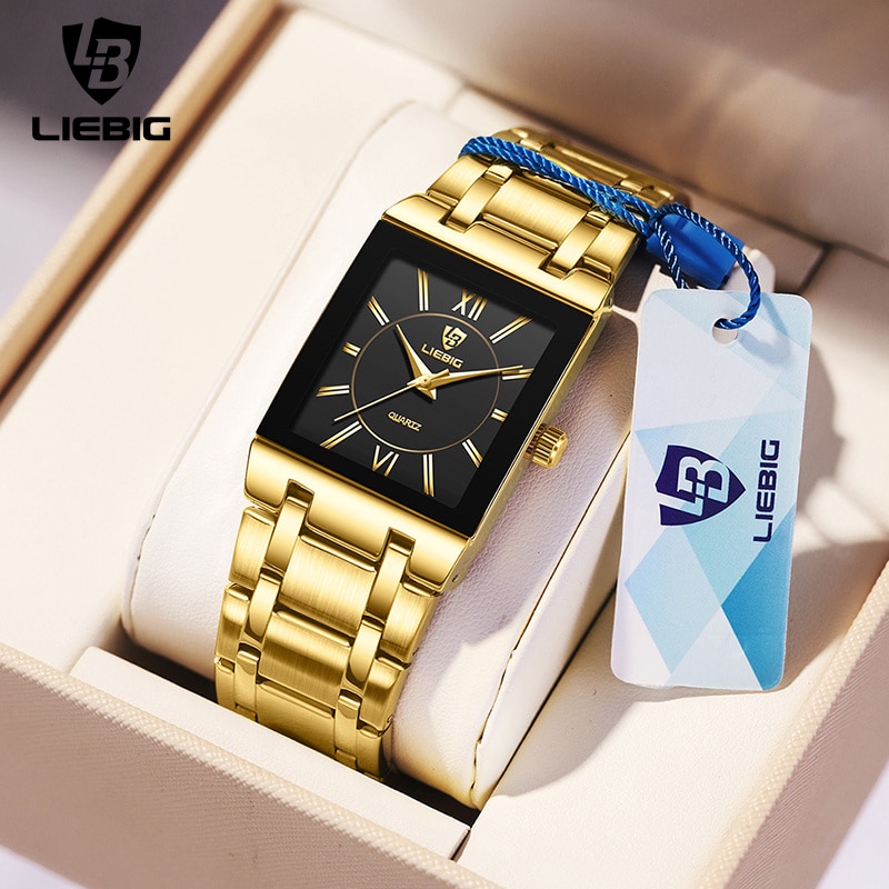 Jewelry Style Watches - LiEBIG Роскошные золотые кварцевые наручные часы