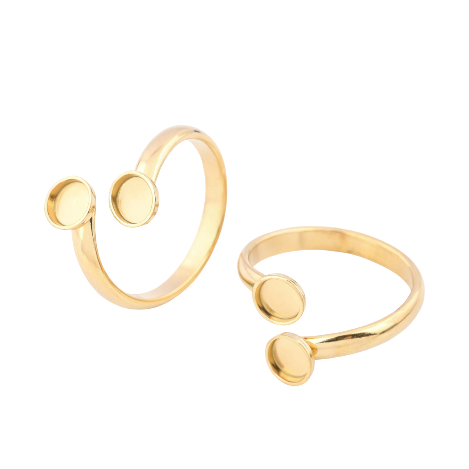 Gold Plated Ring - 10 шт. регулируемых позолоченных колец из