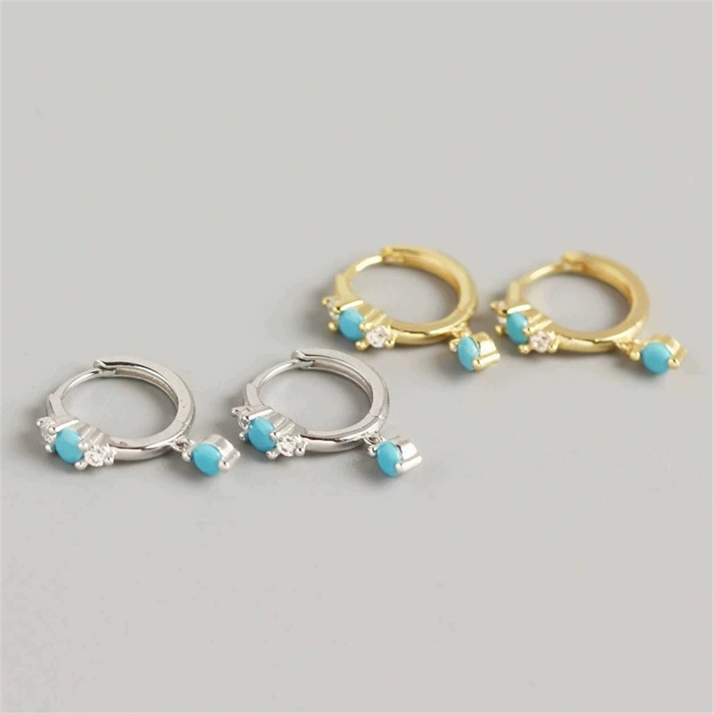 Милые женские круглые серьги-к – обзор и цена Turquoise Stone Ring