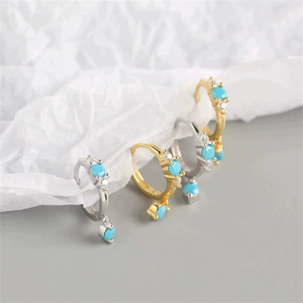 Милые женские круглые серьги-к – обзор и цена Turquoise Stone Ring