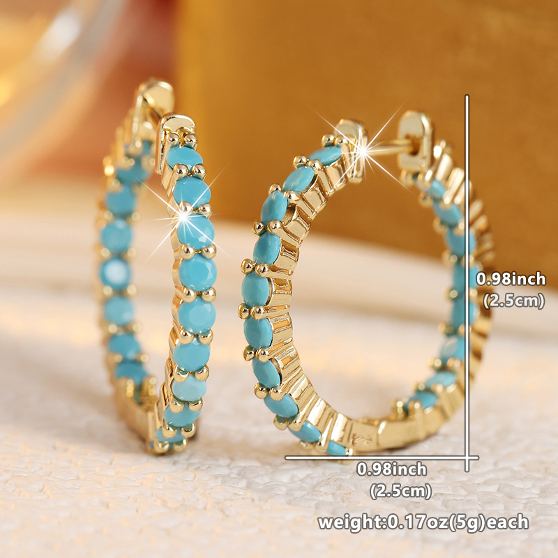 Этнические серьги-кольца с ими – обзор и цена Turquoise Stone Ring