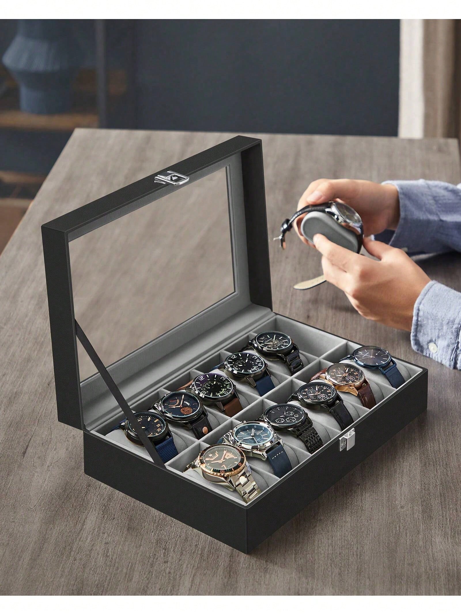 Шкатулка для часов на 12 отдел – обзор и цена Jewelry Organizer Watches