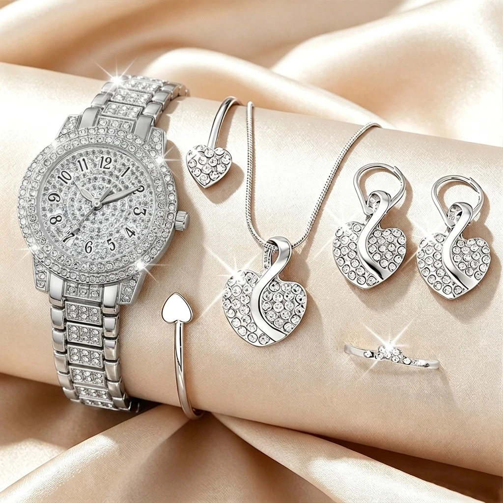 Набор из 6 модных женских часо – обзор и цена Mystery Jewelry Jar Watches