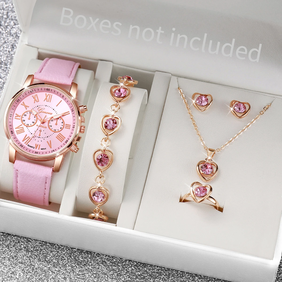 Набор из 5 предметов: розовые  – обзор и цена Mystery Jewelry Jar Watches