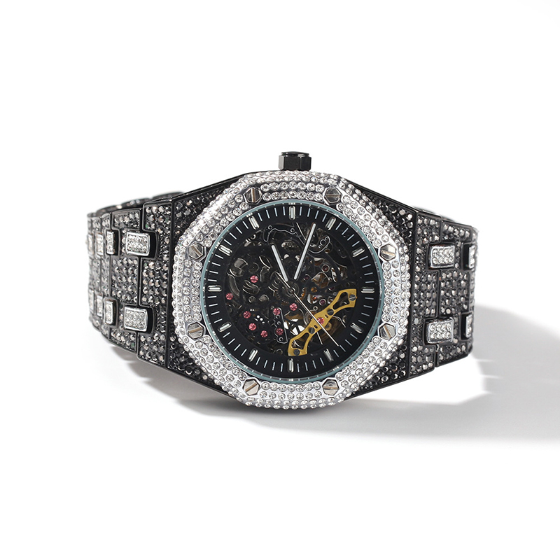 Хип-хоп Bling Iced Out светящи – обзор и цена Jewelry Watches Men