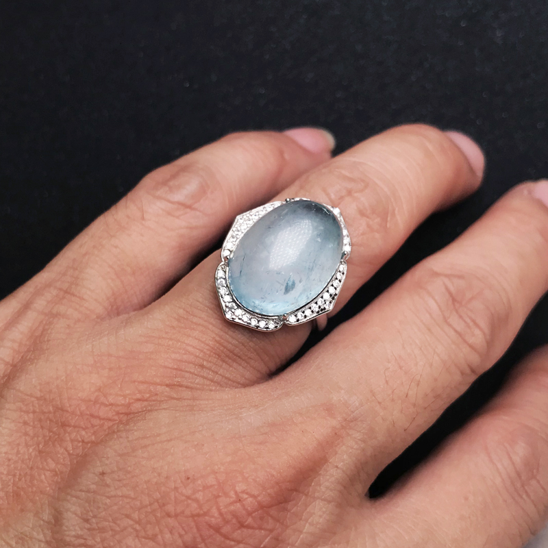 CSJ большой камень натуральный – обзор и цена Turquoise Stone Ring